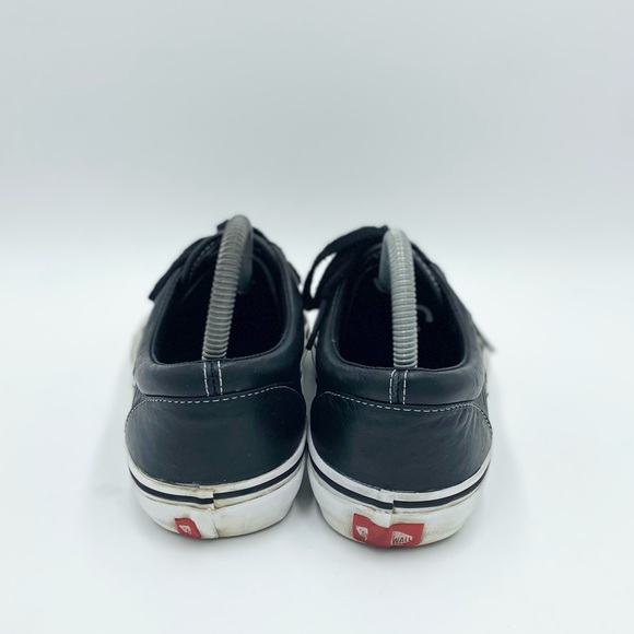 Vans black leather authentic womens 7.5 - Picture 4 of 6